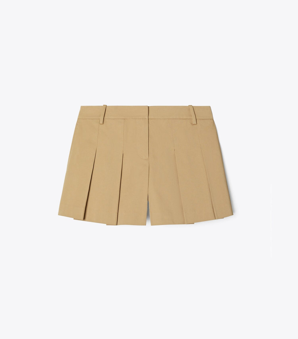 Micro Twill Pleated Short