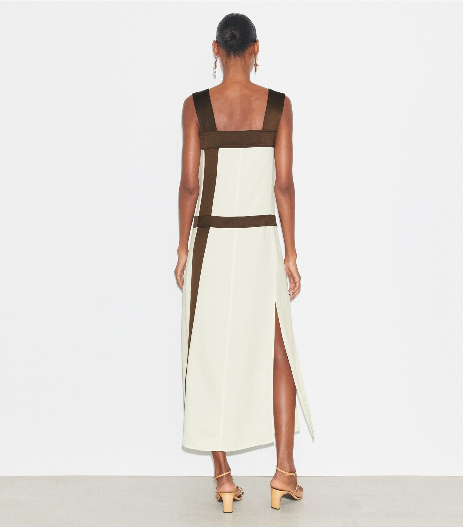 Colorblock Satin Dress