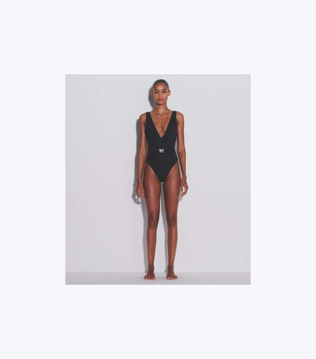 Belted Logo Swimsuit