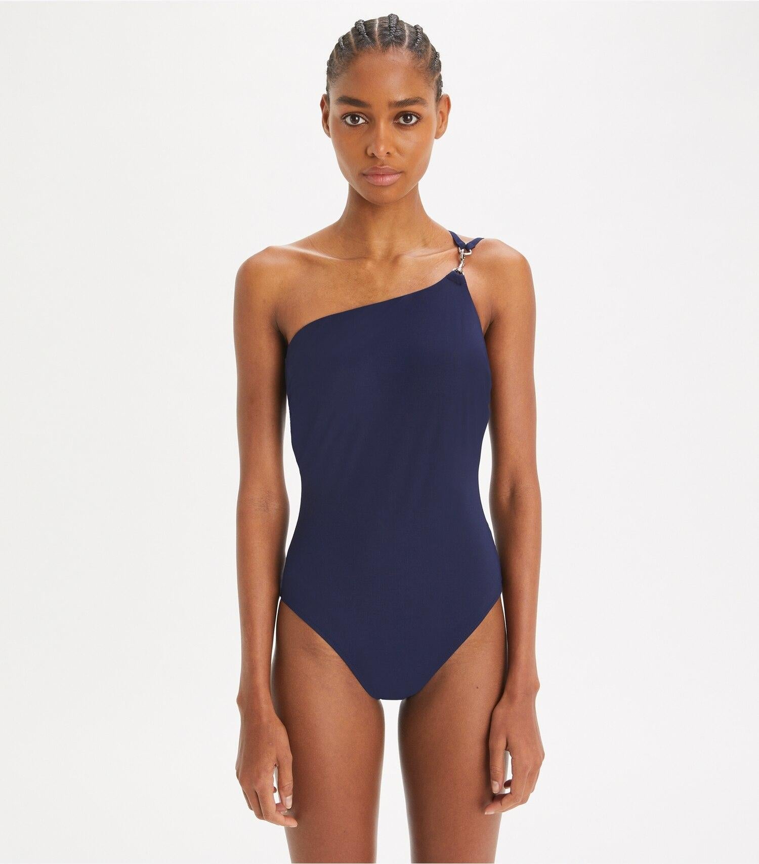 One-Shoulder Clip Swimsuit