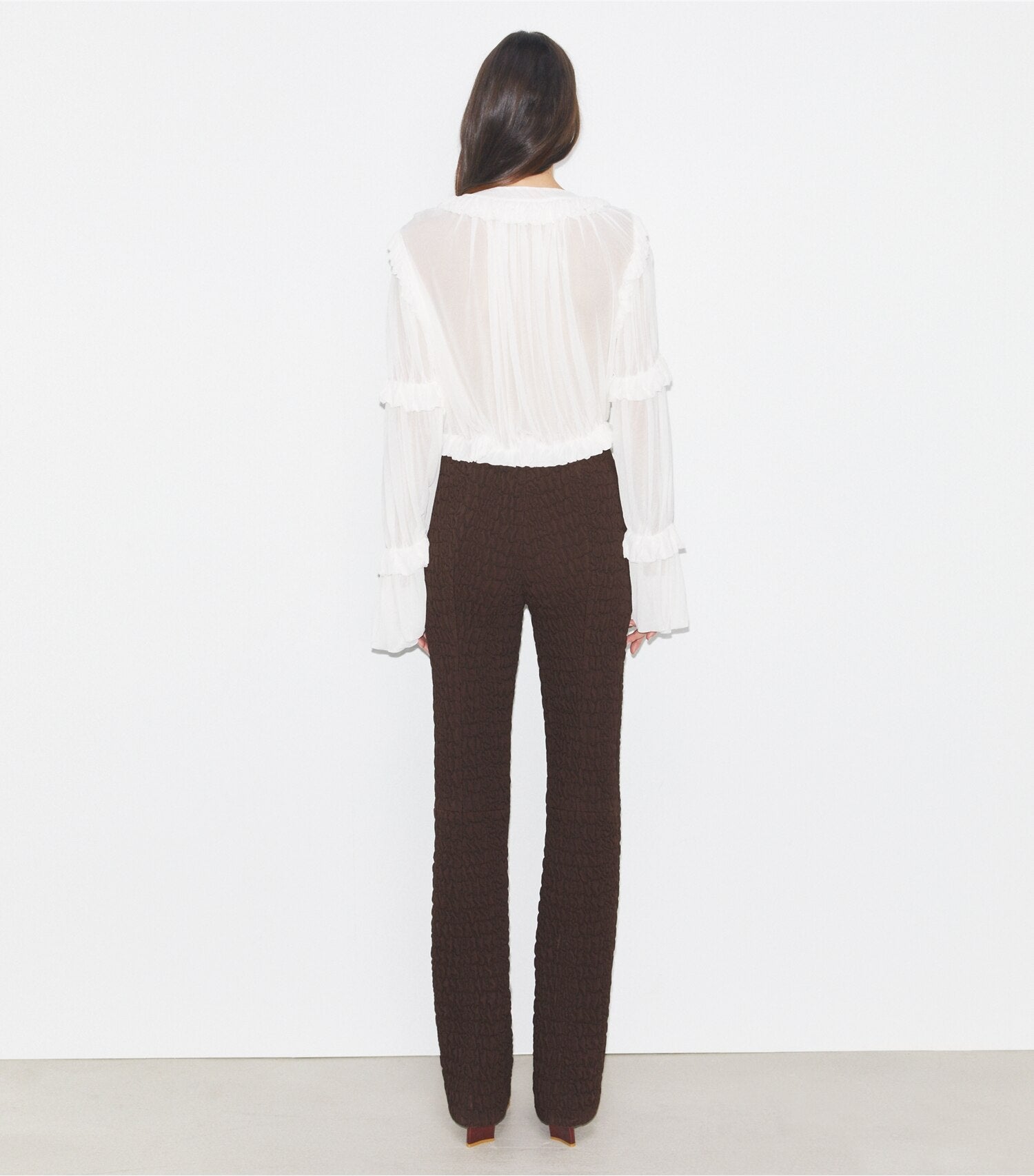 Slim Wool and Silk Pant