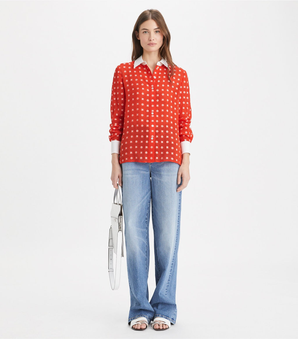 Colorblock Jacquard Shirt