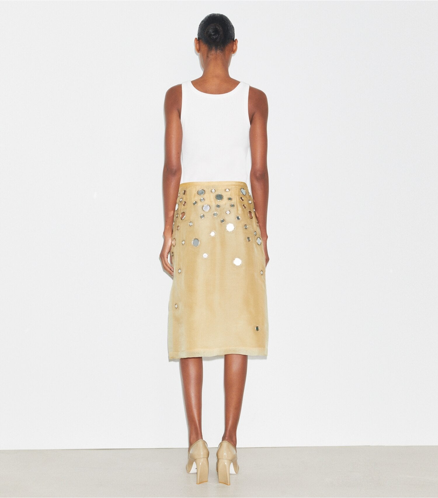 Embellished Mirror Skirt